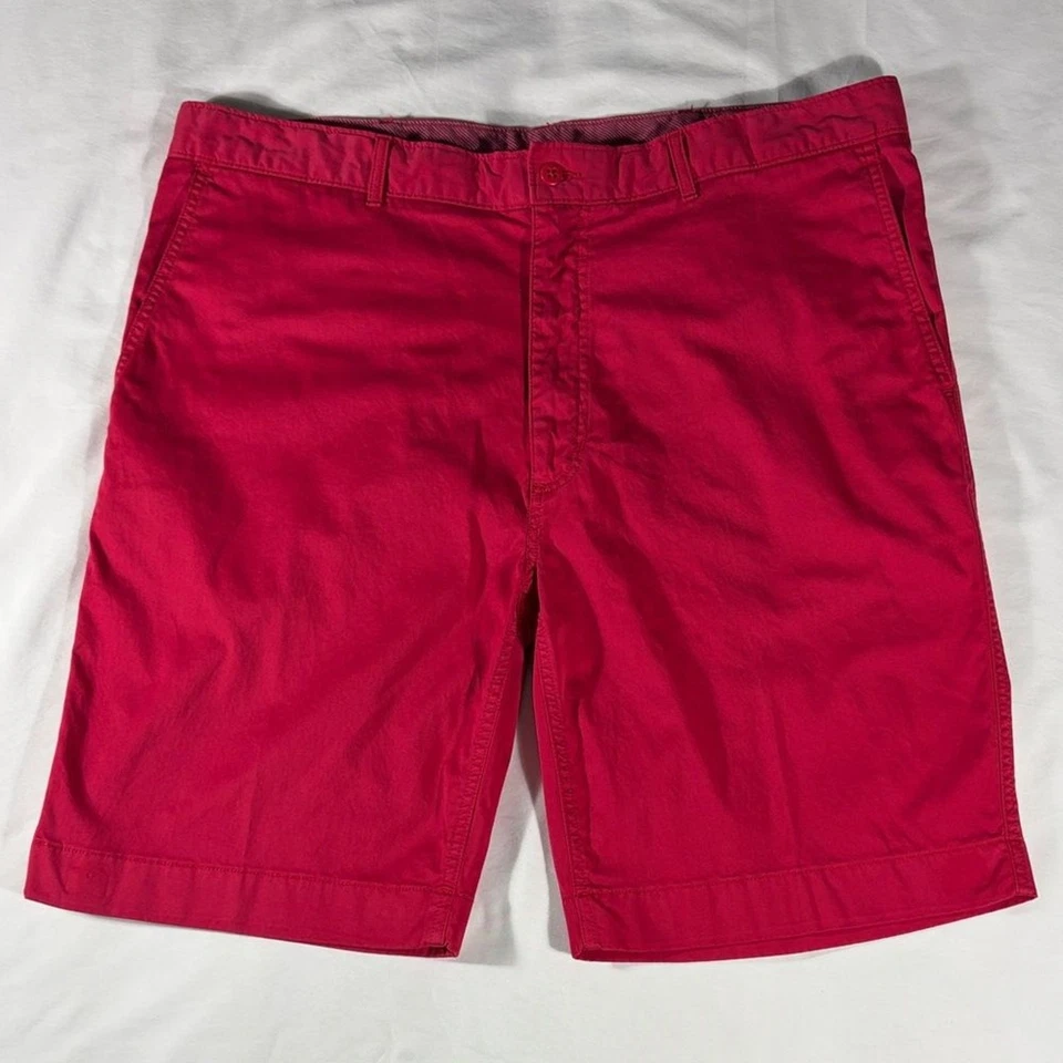Daniel Cremieux 男式亮红色 Madison 平前 9.5 英寸百慕大短裤 - 40 码 — 第 2/4 张图片