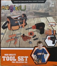 Kids ToolSet,MAGIC4U with Electronic ToyDrill,Tape,gloves,goggles, Screwdriver
