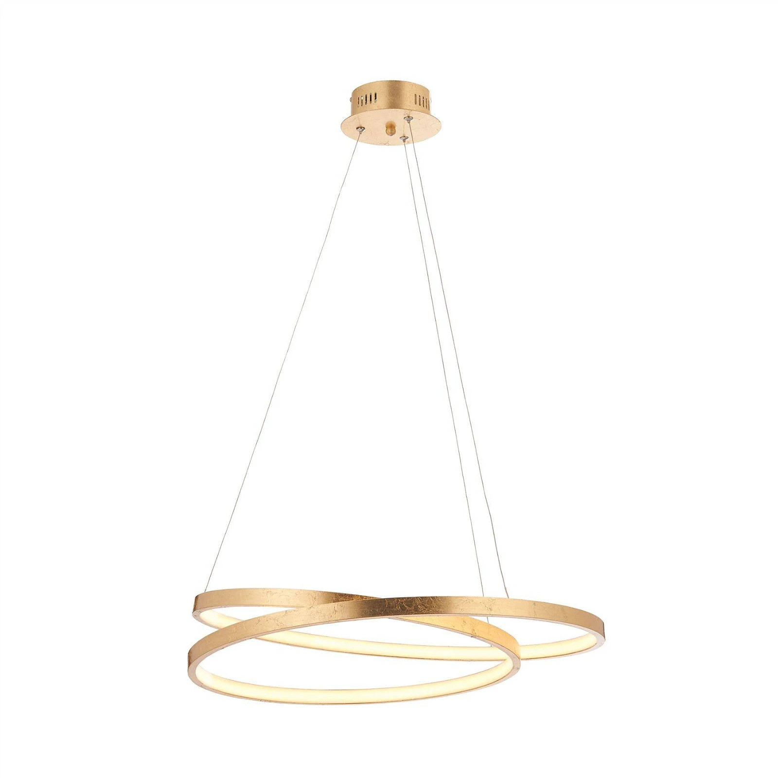 Luminosa Scribble LED 1 Light Pendant Gold Leaf, Frosted Acrylic