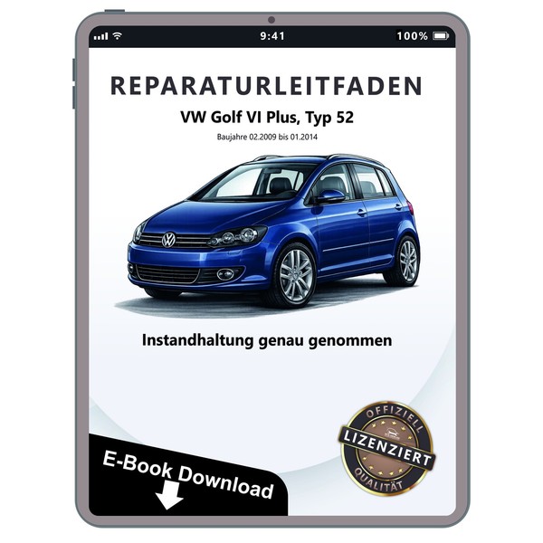 VW Golf 6 Plus 52 2009-2014 Inspektion Wartung Pflege Servicehandbuch Download-image