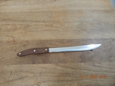 Cutco No. 23 Carving & Slicing Knife Brown Wood Handle 9 in Blade