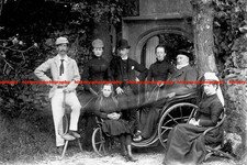 F014557 Irish Family Photo Galway Women Dressed in Dark Dresses Men Dressed In S