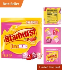 FaveREDS Chewy Fruit Candy Mix, 15.6 oz Sharing Bag - Flavorful Fun for Everyone