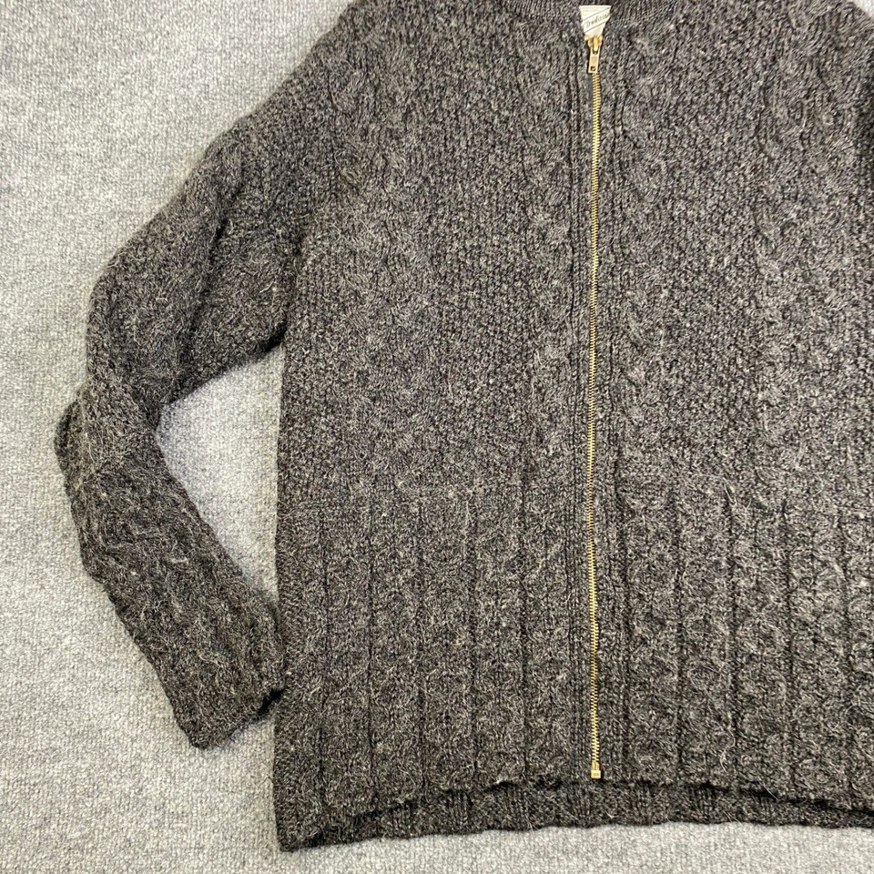 Kerry Traditions Wool Hooded Cardigan Sweater Mens L Killarney Ireland ...