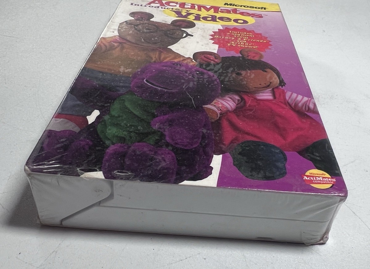Microsoft Actimates Introductory Video VHS Barney & Friends +