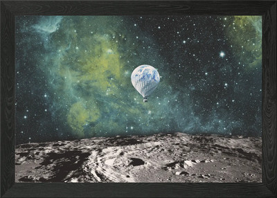 FLOATING THROUGH SPACE Framed Wall Art Poster Canvas Print Picture