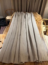 Bespoke Linen Curtain Neutral Colour, with lining and thermal interlining 