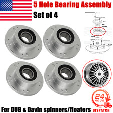 4x For Dub Davin Spinners Floaters Complete Assembly Bearing Carriage 5 Hole