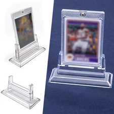 1-10X Magnetic Card Holder For Trading Card 35Pt Hard Baseball Protector w/Stand