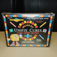 Educational Resources Unifix Cubes Set Math Counting Toys 100 w/Crayons & Cards