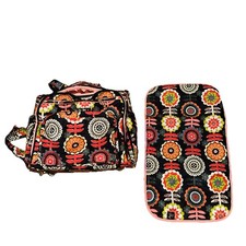 JuJuBe Be Prepared Legacy Diaper Bag Black Diamond w/ Changing Pad