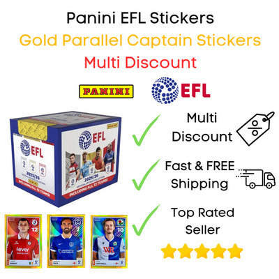 Panini EFL 2025/26 Gold Captain Parallels Football Sticker 2025 2026