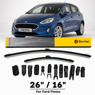 For Ford Fiesta Mk6 2002-2008 22''/16'' Multi-Fit Aero Wiper Blades Front Pair