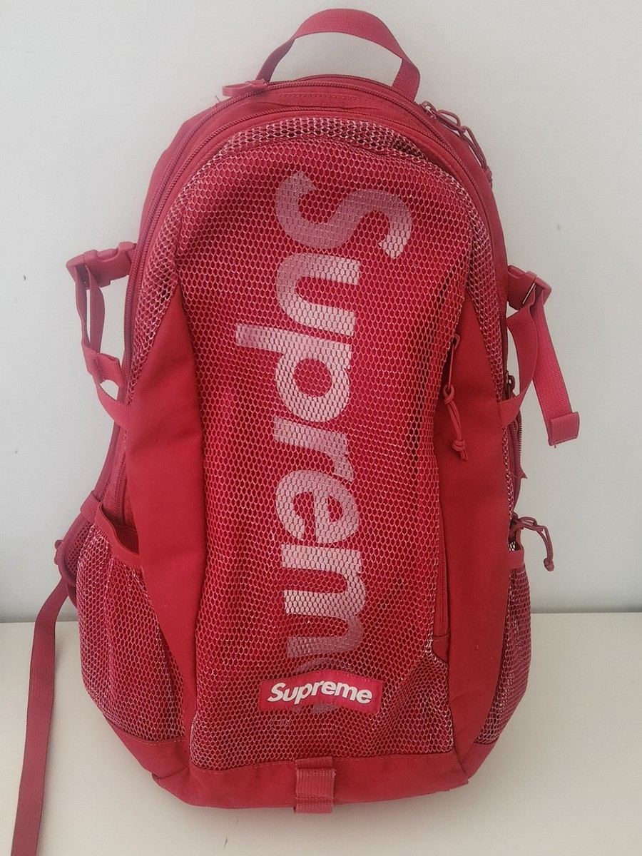 SS20 Supreme Rucksack Cordura Tasche Netz Dunkelrot Rucksack