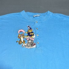 Disney Winnie the Pooh Vintage Nightgown Pajama Night shirt OSFM Teal 90s Tiger