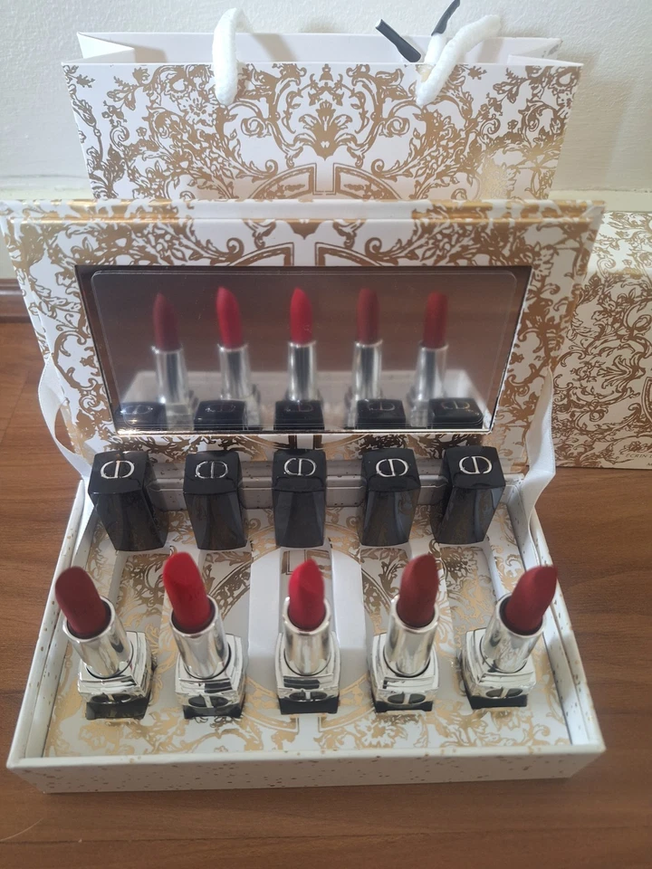 Dior Rouge Lipstick Set X5 BNIB Travel size Comes With Gift Bag. - image 2 of 4