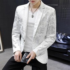 IN USA Men One Button Slim Fit Suit Jacket Formal Casual Blazer New White US XS