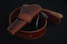 Gun Holster Belt Leather Revolver Pistol Tooled .22 .35/357 .44/45 Cal Western