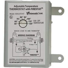 Ventamatic Power Attic Vent Thermostat with Firestat XXFIRESTAT Ventamatic Cool