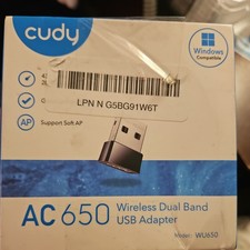 Cudy AC650 Wireless Dual Band USB WiFi Adapter WU650 New In Box