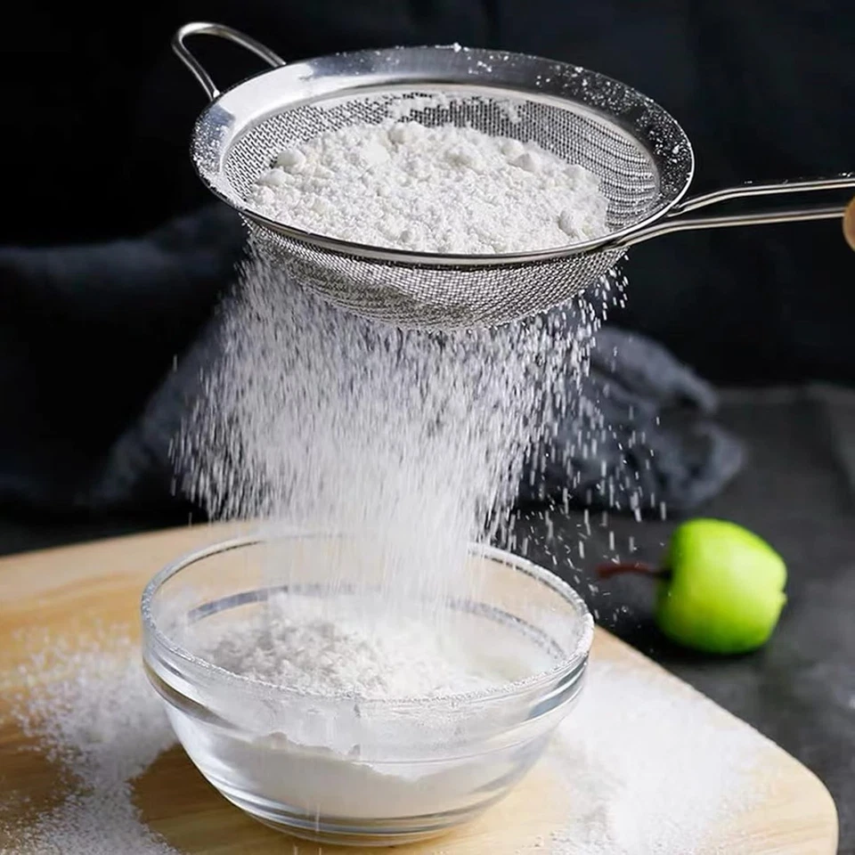 Relota Set di Setaccio da Cucina 19/25/36.5 cm, Colino Acciaio Inox Maglia Fine, - Immagine 4 di 4