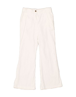 Flash Lights Damen Schlag Freizeithose US 6 Medium W27 L29 weiß Baumwolle BN80