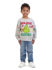 The Grinch Dr. Seuss Toddler Long Sleeve Sweatshirt, Holiday Squad, 12M