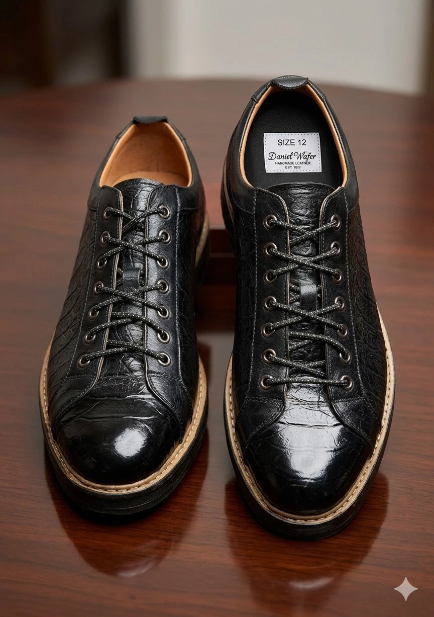 Daniel Wafer Men's Dress Sneaker / Luxury high Fashion Hybrid Low-Top 12 sneaker