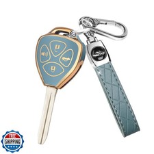 QBUC for Toyota Key Fob Cover with Keychain,Compatible with Toyota 2007-2012