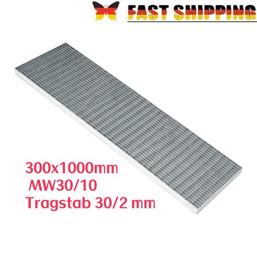 Industrie Gitterrost 30x100cm für Entwässerungsrinne Bodenrinne Kanal Abdeckung - Afbeelding 1 van 11