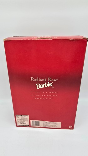 Radiant Rose Barbie 1996 Society Collection Mattel #15140 rotes Kleid Blumen B1 - Bild 4 von 5