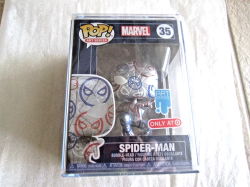 Funko POP! Art Series # 35 Marvel Spider-Man Patriotic Exclusive w/Hard Case New