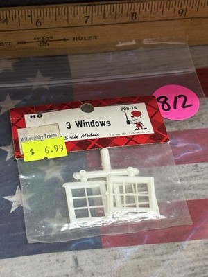 Campbell 908-75 Model HO scale: 6-pane windows