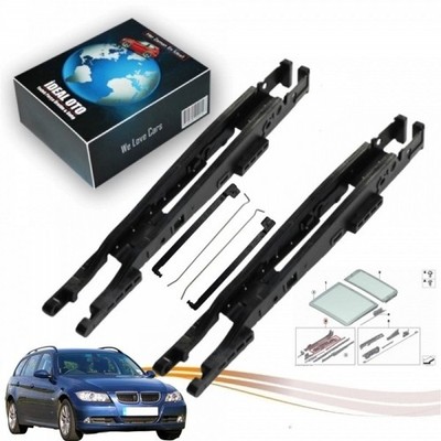 Fr BMW 3 E91 Panoramic Sunroof Sliding LH RH Rail Parts 54137118849 54107387113