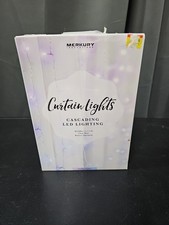 Merkury Innovations 96 LED Cascading Curtain Lights Cute Ombre Lights 3.5x5ft