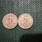Liberty Walking Half Dollar Silver Coins 1916-1947 Circulated Lot of 2