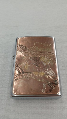 #ad Zippo Hawk Copper Plate 2005 Oil Lighter $123.02