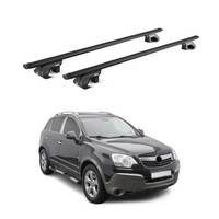 DachträGer GrundtäGer FüR Opel Antara 2006-2015 90Kg Aluminium Schwarz 2 Tlg ABE