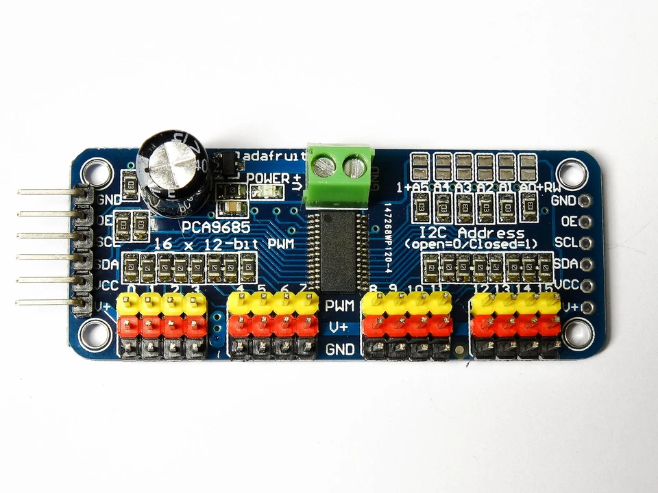 PCA9685 16 Kanal 12bit PWM Servo Motor Treiber I2C Controller Modul für Arduino - Bild 2 von 2