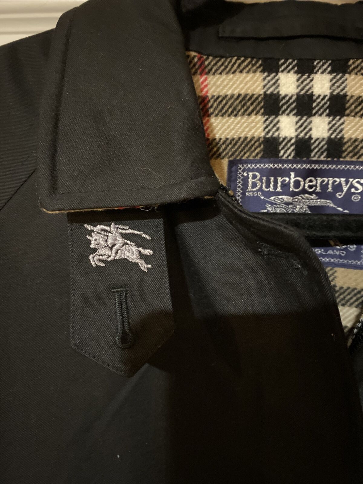 Vintage Burberry Nova Check Harrington 90s Jacket Coat - Momentum