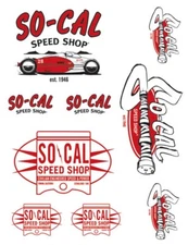 SO-CAL SPEED SHOP DECAL SHEET 2  SPEED SHOP LOGO 