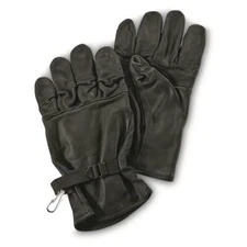 USGI Military D3A Black Leather Gloves - Marine Corps Issue Gloves -Size: Medium