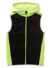 New GAPFit Boys Vest Fleece Vest Outerwear Black Light neon Green XXL