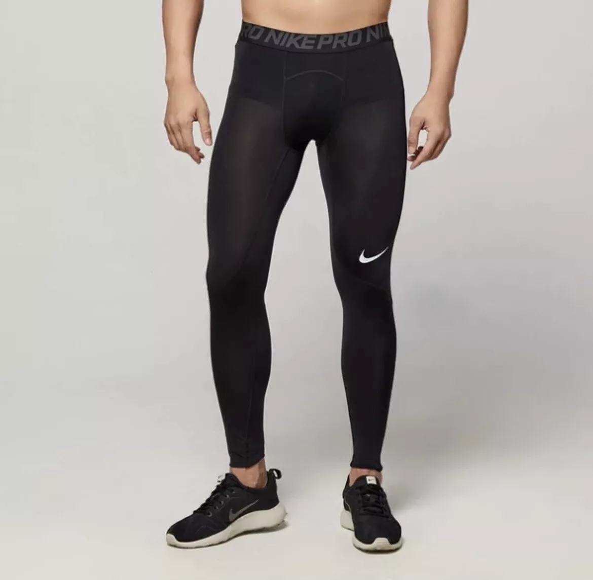 Nike Pro Men's Training Tights CJ5120-010 In Black/White