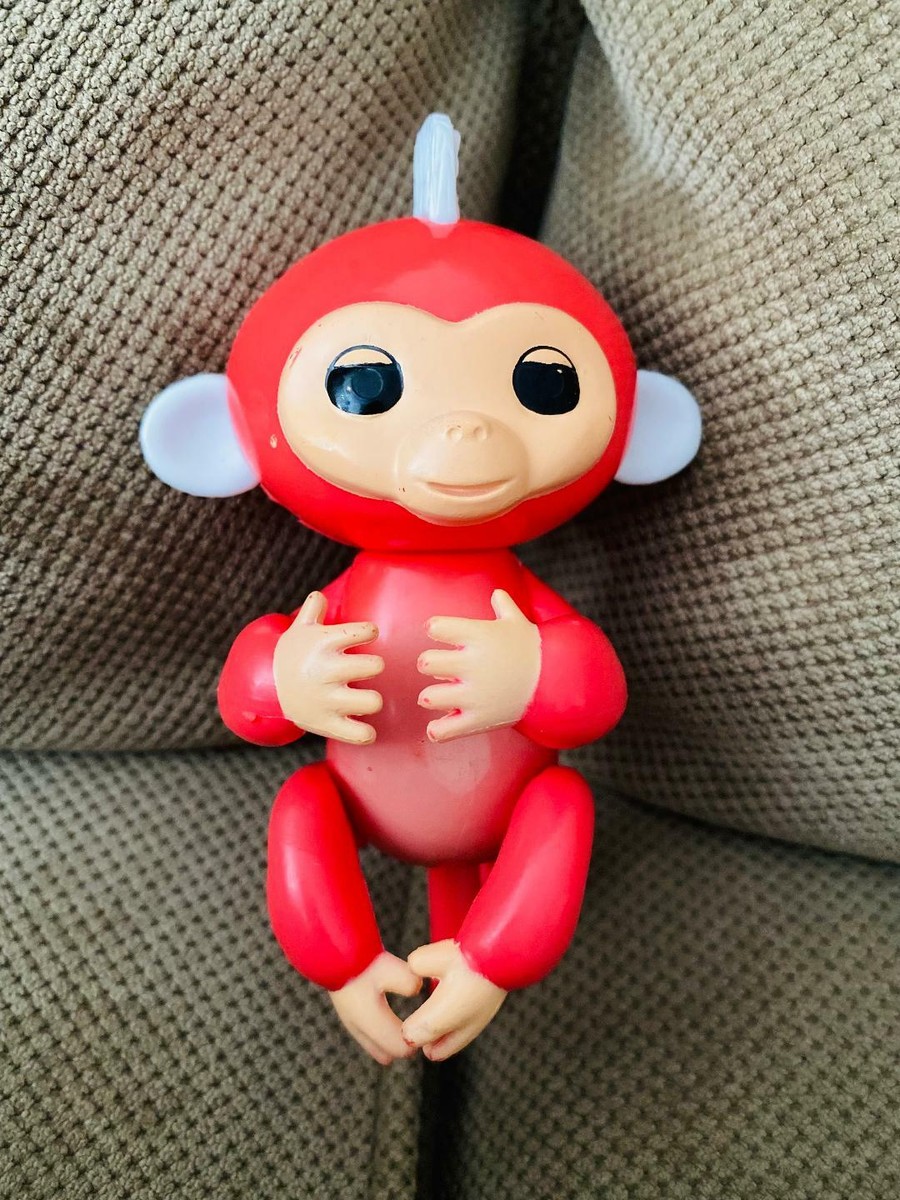 Happy Fingerlings Pink Red Monkey Interactive Baby Pet Toy
