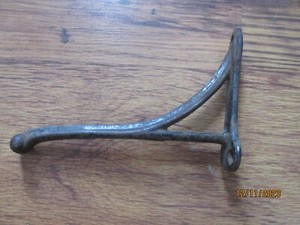 Antique Cast Iron 7 1 /2" Horse Tack Rack Saddle Harness Hook Barn Farm