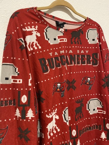 NFL Men's Tampa Bay Buccaneers Buccs Team Logo 2 Piece Ugly Pajama Set Men’s 2XL - Picture 3 of 7