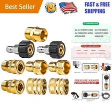 Corrosion-Resistant Pressure Washer Adapter Set - Easy Connect & Disconnect