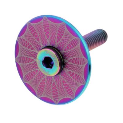 RISIKO Titanlegierung Fahrrad Headset Stem Cap Cover  Screw Bike Decor