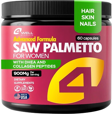 Improved Complex Saw Palmetto for Women Wellness with DHEA Supplement